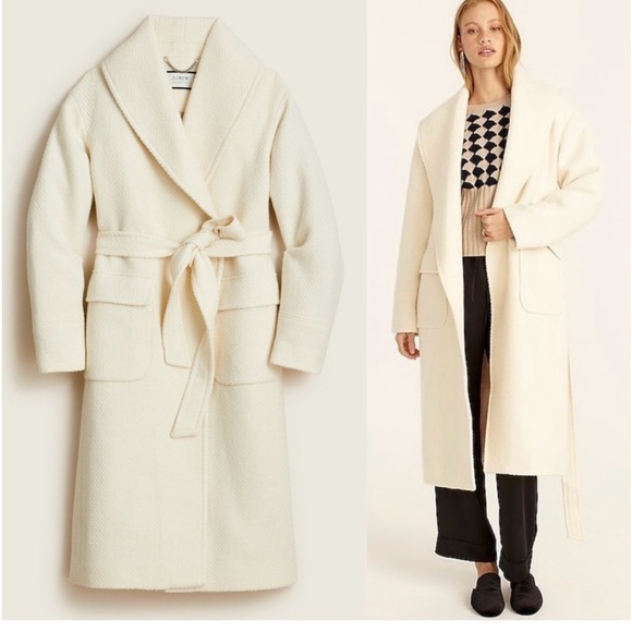 J.Crew Collection Wrap Coat in Italian
Wool Herringbone xxs - Picture 9 of 9